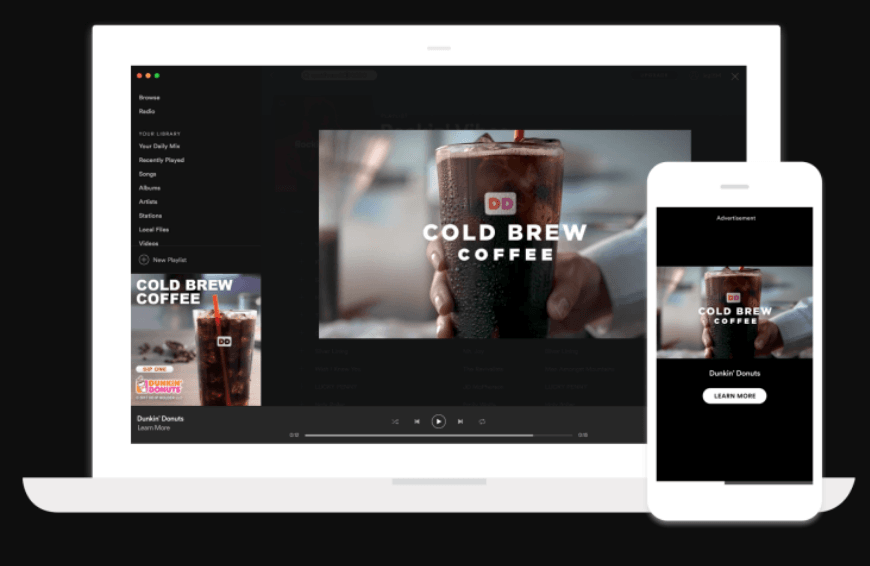 Spotify video advertentie
